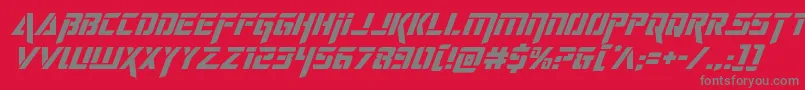 deceptibotssuperital Font – Gray Fonts on Red Background