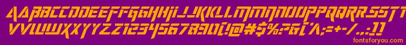 deceptibotssuperital Font – Orange Fonts on Purple Background