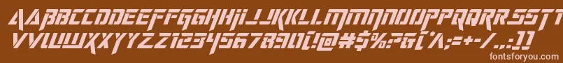 deceptibotssuperital Font – Pink Fonts on Brown Background
