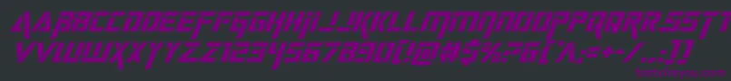 deceptibotssuperital Font – Purple Fonts on Black Background