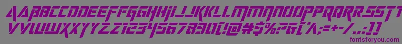 deceptibotssuperital Font – Purple Fonts on Gray Background