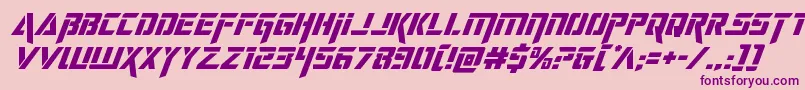 deceptibotssuperital Font – Purple Fonts on Pink Background
