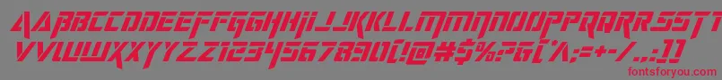 deceptibotssuperital-Schriftart – Rote Schriften auf grauem Hintergrund