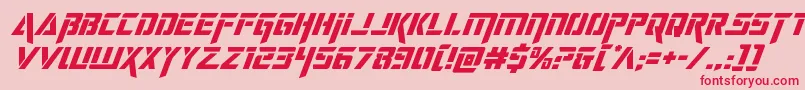 deceptibotssuperital Font – Red Fonts on Pink Background