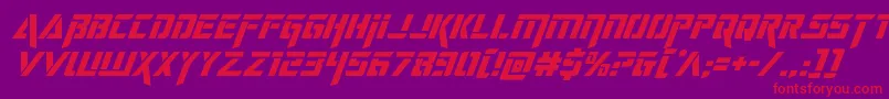 deceptibotssuperital Font – Red Fonts on Purple Background