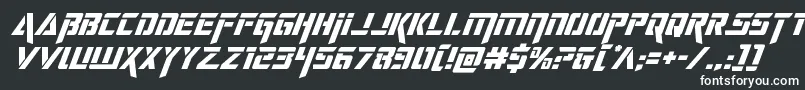 フォントdeceptibotssuperital – 黒い背景に白い文字