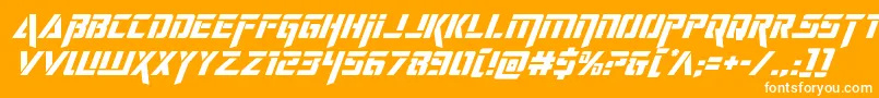 deceptibotssuperital Font – White Fonts on Orange Background