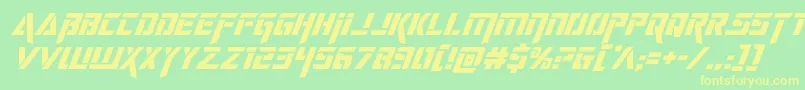 deceptibotssuperital Font – Yellow Fonts on Green Background