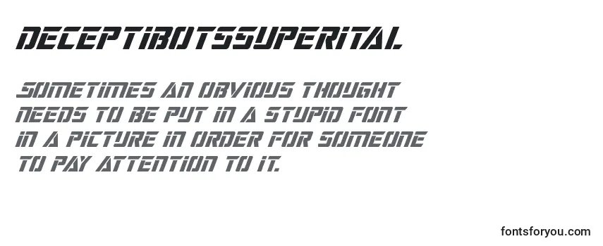 Review of the Deceptibotssuperital Font