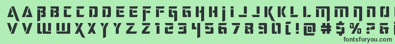 フォントdeceptibotstitle – 緑の背景に黒い文字