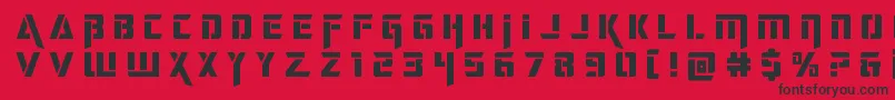 Шрифт deceptibotstitle – чёрные шрифты на красном фоне
