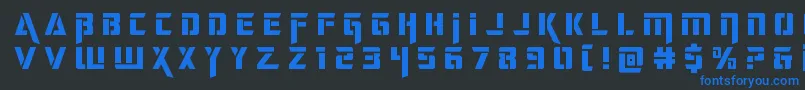 deceptibotstitle Font – Blue Fonts on Black Background