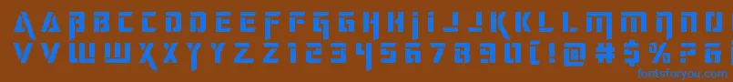 deceptibotstitle Font – Blue Fonts on Brown Background