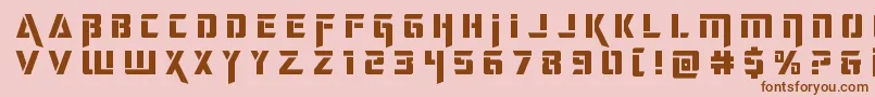 deceptibotstitle Font – Brown Fonts on Pink Background