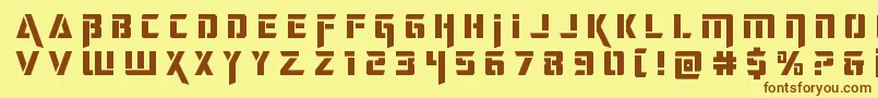deceptibotstitle Font – Brown Fonts on Yellow Background