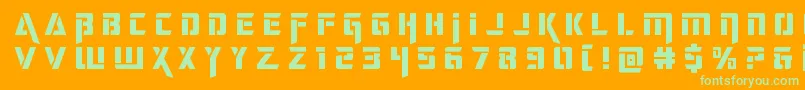 deceptibotstitle Font – Green Fonts on Orange Background