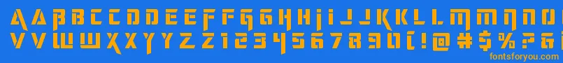 deceptibotstitle Font – Orange Fonts on Blue Background