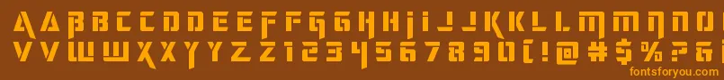 deceptibotstitle Font – Orange Fonts on Brown Background