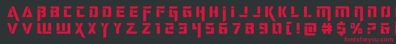フォントdeceptibotstitle – 黒い背景に赤い文字