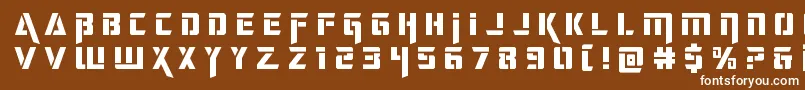 フォントdeceptibotstitle – 茶色の背景に白い文字