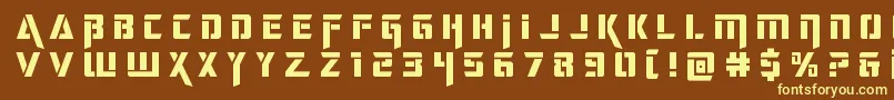 deceptibotstitle Font – Yellow Fonts on Brown Background