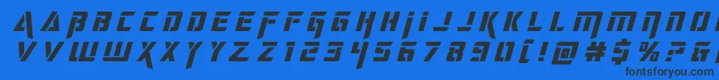 deceptibotstitleital Font – Black Fonts on Blue Background