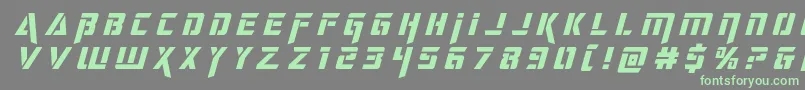 deceptibotstitleital Font – Green Fonts on Gray Background