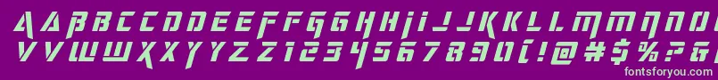 deceptibotstitleital Font – Green Fonts on Purple Background