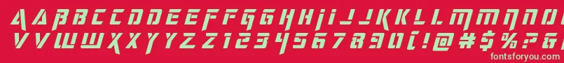 deceptibotstitleital Font – Green Fonts on Red Background