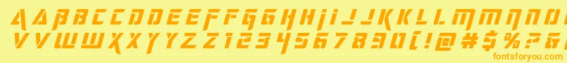 deceptibotstitleital Font – Orange Fonts on Yellow Background