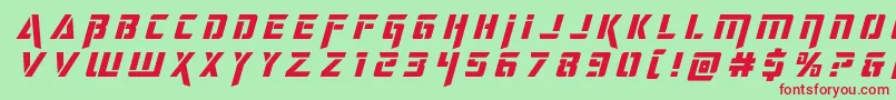 deceptibotstitleital Font – Red Fonts on Green Background