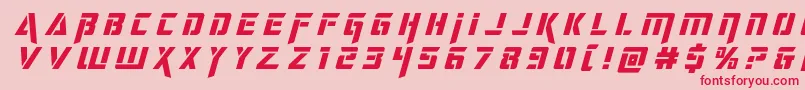 deceptibotstitleital Font – Red Fonts on Pink Background