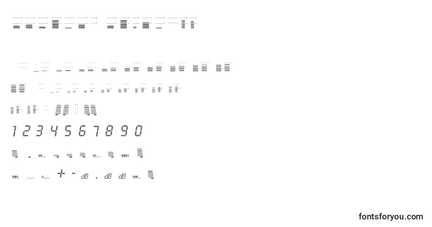 Шрифт Decibel dingbats – алфавит, цифры, специальные символы