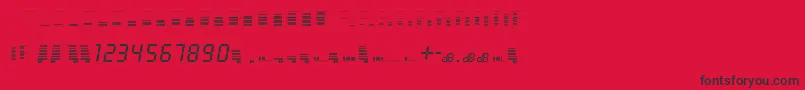 decibel dingbats Font – Black Fonts on Red Background