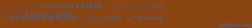 decibel dingbats Font – Blue Fonts on Brown Background