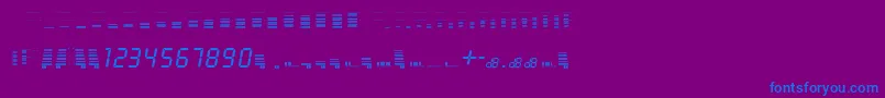 decibel dingbats Font – Blue Fonts on Purple Background