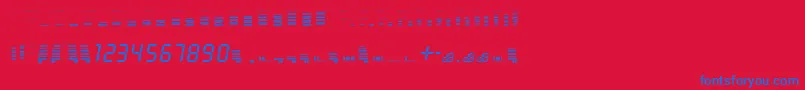 Weitere Informationen zur decibel dingbats-Schriftart decibel dingbats-Schriftart – Blaue Schriften auf rotem Hintergrund