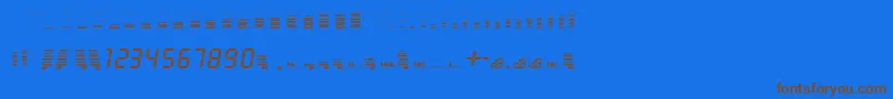 decibel dingbats Font – Brown Fonts on Blue Background