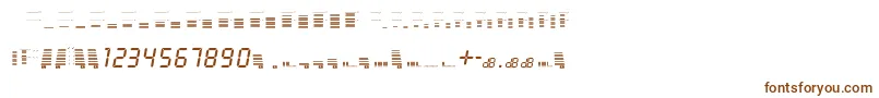 Шрифт decibel dingbats – коричневые шрифты на белом фоне