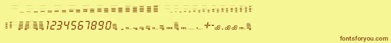 Czcionka decibel dingbats – brązowe czcionki na żółtym tle