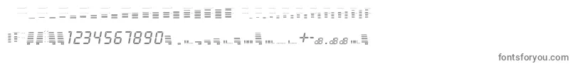 Fonte decibel dingbats – fontes cinzas em um fundo branco