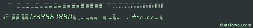 Шрифт decibel dingbats – зелёные шрифты на чёрном фоне