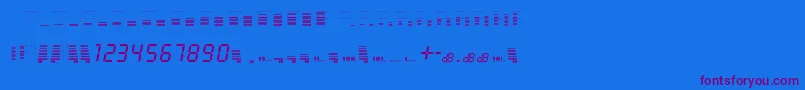 Шрифт decibel dingbats – фиолетовые шрифты на синем фоне