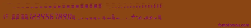 decibel dingbats Font – Purple Fonts on Brown Background