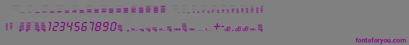 フォントdecibel dingbats – 紫色のフォント、灰色の背景