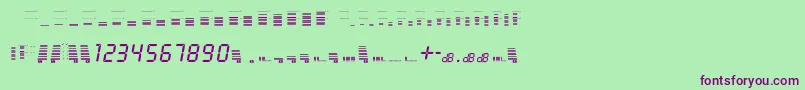 decibel dingbats Font – Purple Fonts on Green Background