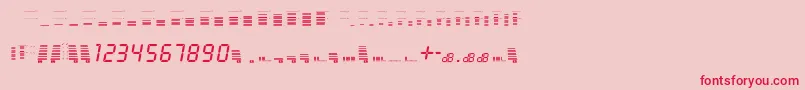 Шрифт decibel dingbats – красные шрифты на розовом фоне