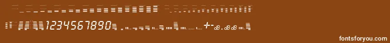 フォントdecibel dingbats – 茶色の背景に白い文字