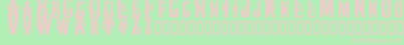 Decocaps Font – Pink Fonts on Green Background