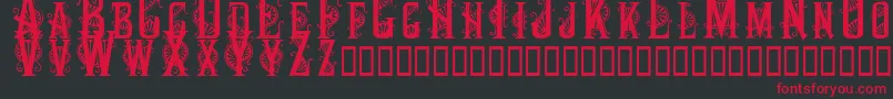 Decocaps Font – Red Fonts on Black Background